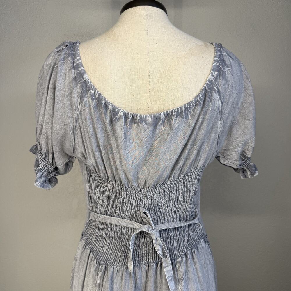 Advance Apparels Gray Cottagecore Fairy Renaissance Boho Dress Size S/M - Picture 11 of 13